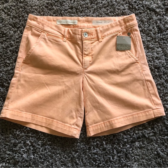 Anthro Pilcro Hyphen Boy Style Peach Shorts - Picture 1 of 7
